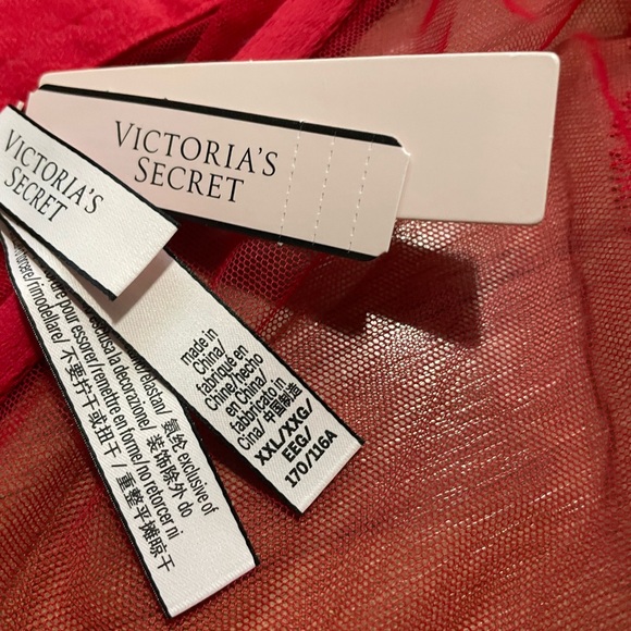 NWT Victoria's Secret lipstick red lace Wicked unlined lace-up corset top XXL - Picture 6 of 8